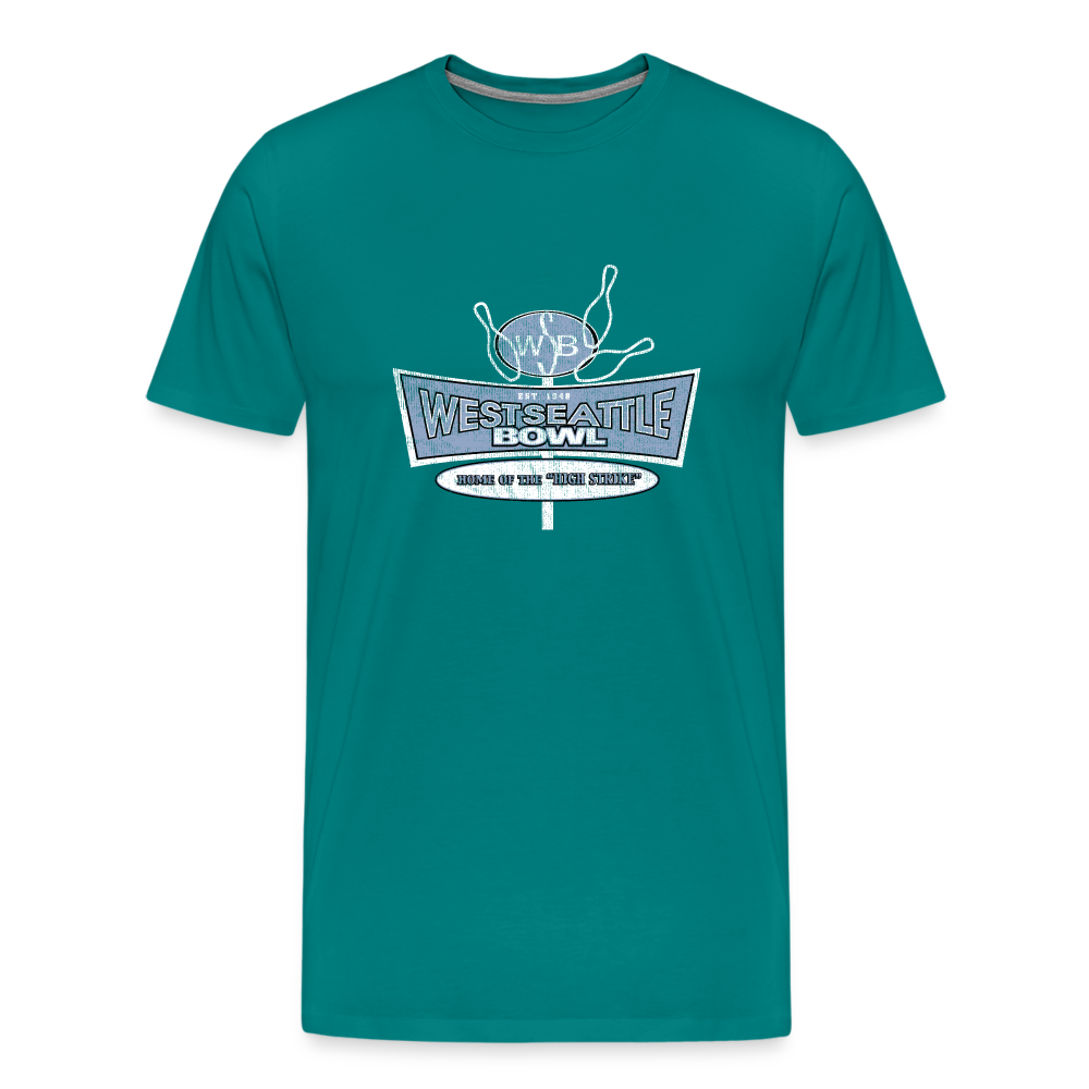 West Seattle Bowl - Home of the Highstrike - teal