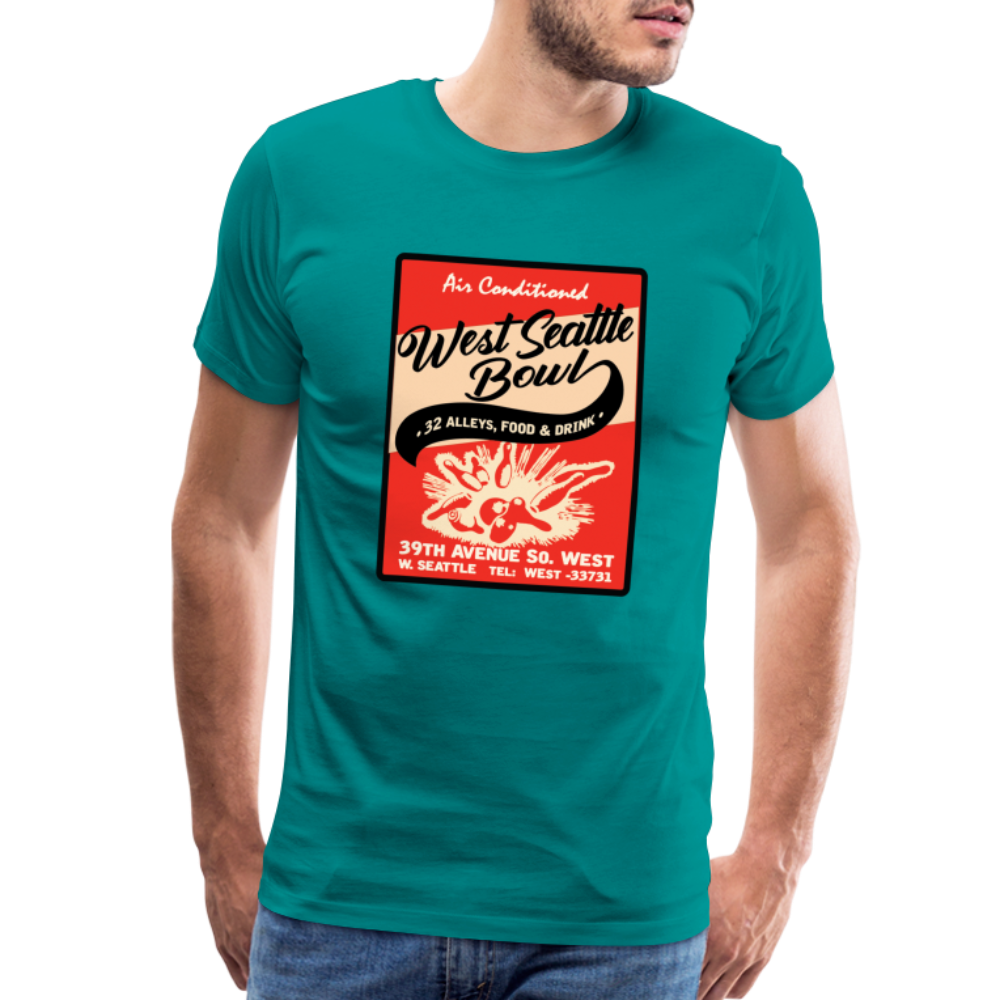 Old School Bowling T-shirt - teal