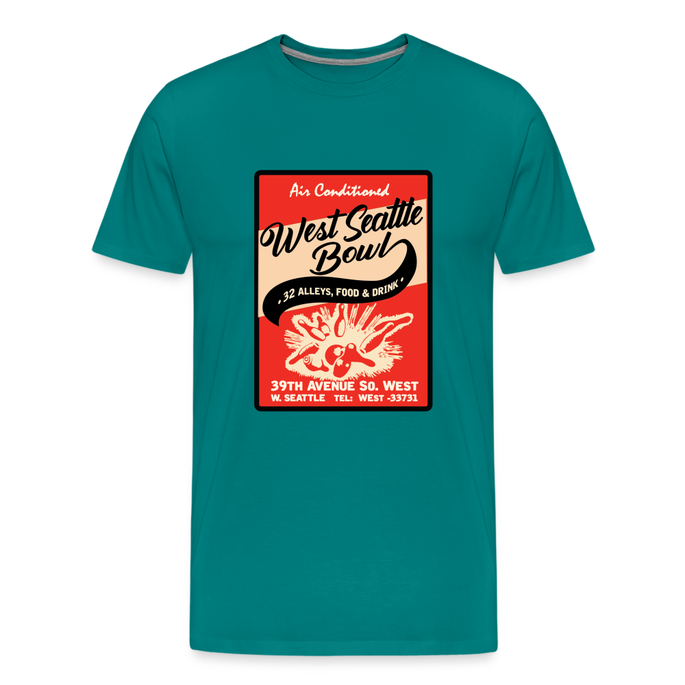 Old School Bowling T-shirt - teal