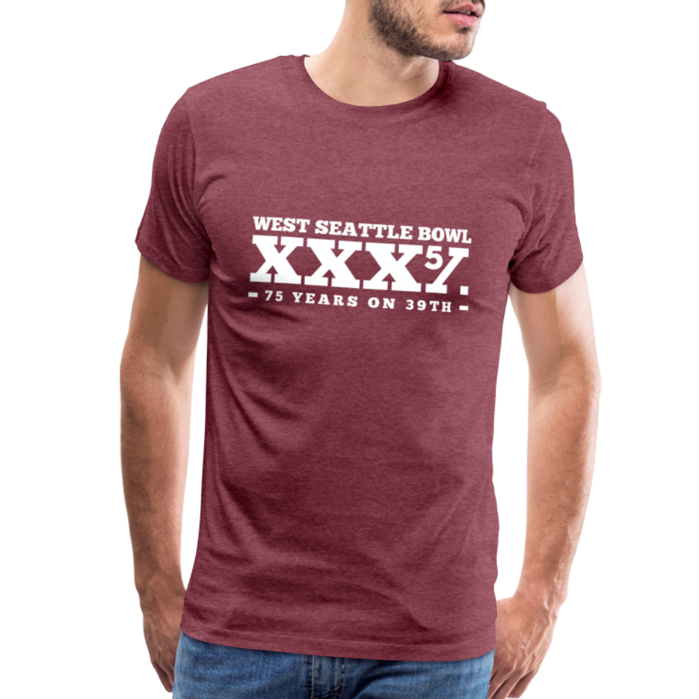 75 Anniversary Shirt - heather burgundy